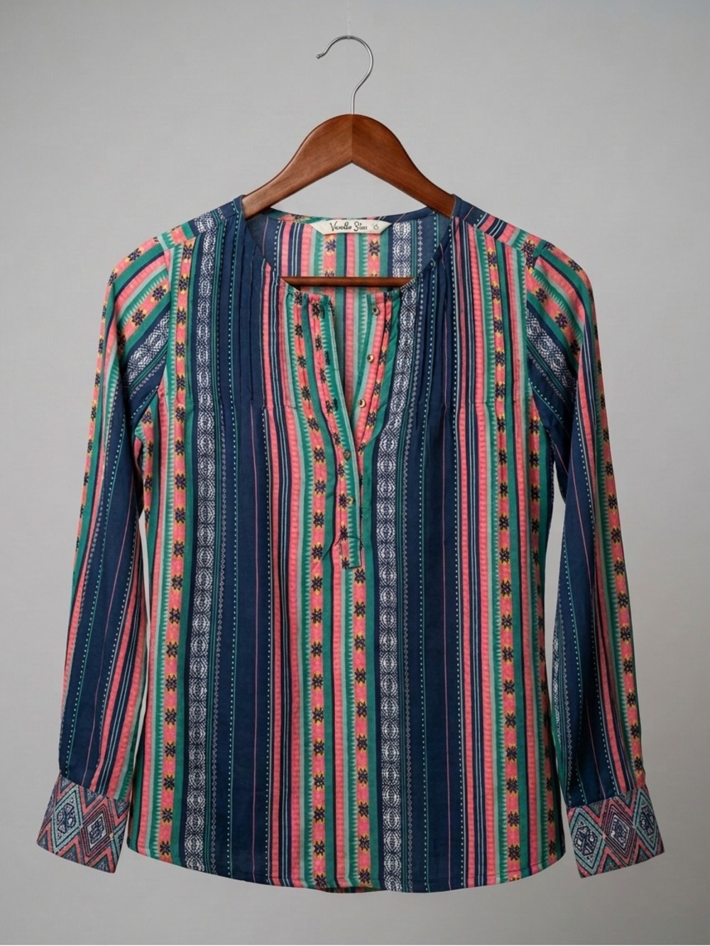 Vanilla Star Boho Southwestern Print Blouse | XS